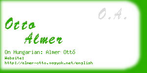 otto almer business card