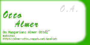 otto almer business card